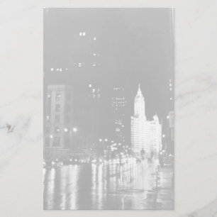 circa 1954:  Een uitzicht op Michigan Avenue Briefpapier