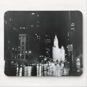 circa 1954: Een uitzicht op Michigan Avenue Muismat