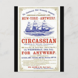 Circassiaanse Clipper zeilschip 1866 Briefkaart