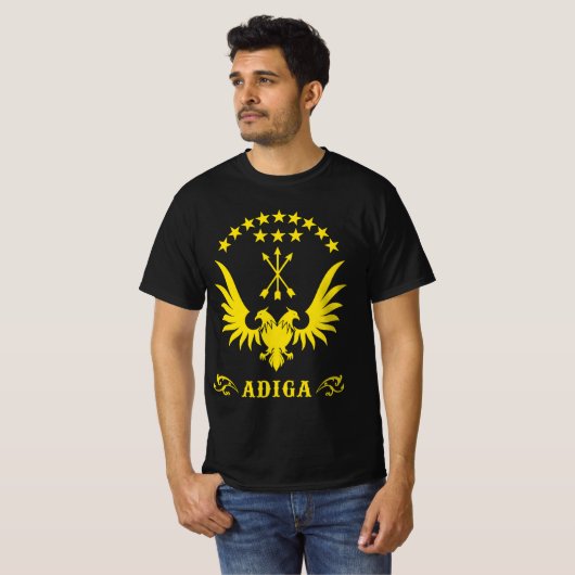 Circassian, adiga flag, Adygea, Circassian Flag. T-shirt (Voorkant volledig)