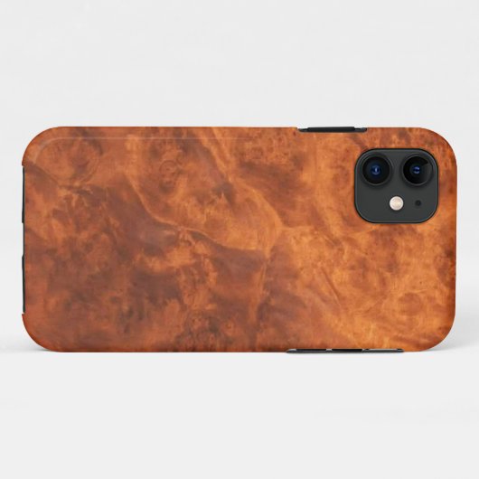 Circassian Walnut Burl iPhone 11 hoesje (Achterkant (horizontaal))