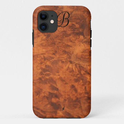 Circassian Walnut Burl iPhone 5 Hoesje *monogram* (Achterkant)