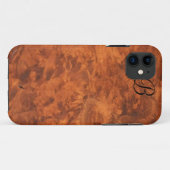 Circassian Walnut Burl iPhone 5 Hoesje *monogram* (Achterkant (horizontaal))