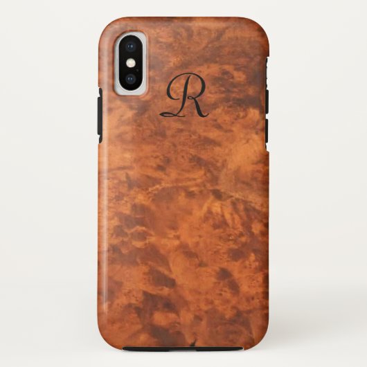 Circassische Walnoot Wortelkluit *monogram* Case-Mate iPhone Case (Achterkant)