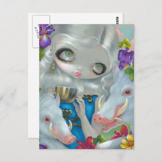 "Circe and the Swine" Briefkaart (Voorkant / Achterkant)