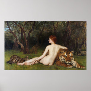 Circe (Beeldschone Tovervrouw) (door John Collier) Poster