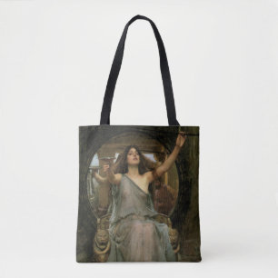 Circe biedt de beker aan aan Ulysses door JW Water Tote Bag