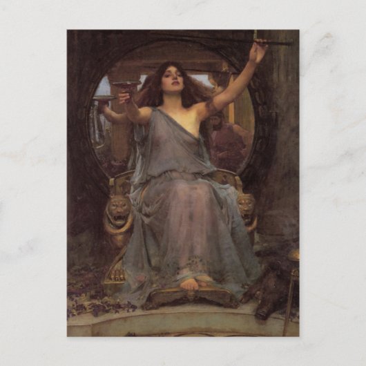 Circe die de beker aan Odysseus aanbiedt Briefkaart (Voorkant)