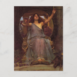 Circe die de beker aan Ulysses aanbiedt Briefkaart