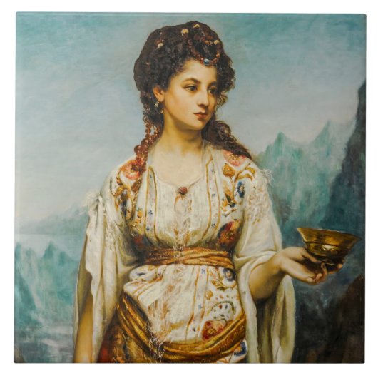 Circe door Jean Jules Bardin (1875) Tegeltje (Voorkant)