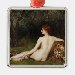 Circe (Goddess and Big Bad Cats) (by John Collier) Metalen Ornament