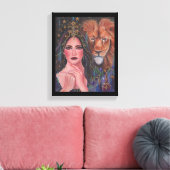 Circe goddess Stretched Canvas Print van Renee (Insitu (Woonkamer))