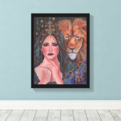 Circe goddess Stretched Canvas Print van Renee (Insitu (Houten vloer))