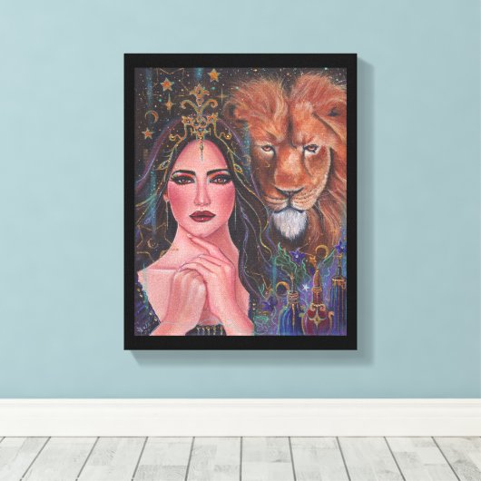Circe goddess Stretched Canvas Print van Renee (Insitu (Houten vloer))