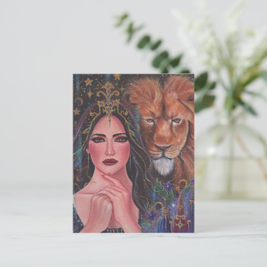 Circe goddess Stretched Canvas Print van Renee Briefkaart (Staand voorkant)