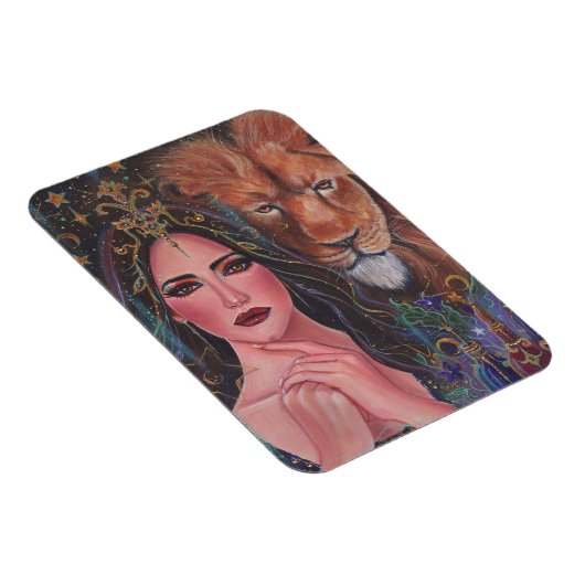 Circe goddess Stretched Canvas Print van Renee Magneet (Rechterzijde)