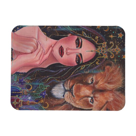 Circe goddess Stretched Canvas Print van Renee Magneet (Horizontaal)