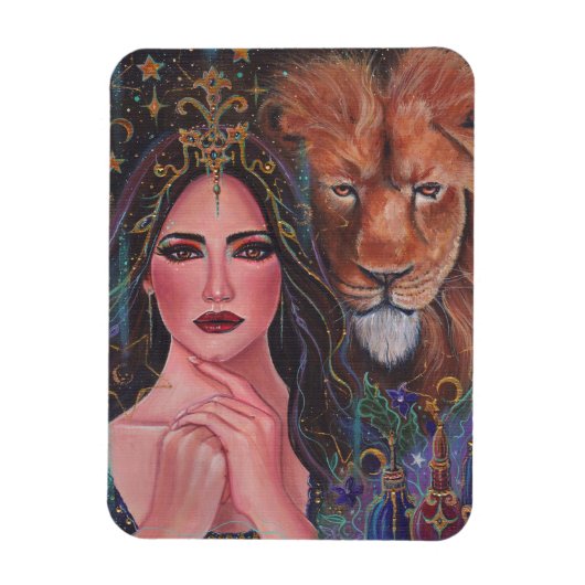 Circe goddess Stretched Canvas Print van Renee Magneet (Verticaal)
