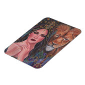 Circe goddess Stretched Canvas Print van Renee Magneet (Linkerzijde)