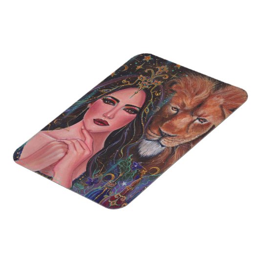 Circe goddess Stretched Canvas Print van Renee Magneet (Linkerzijde)