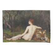 Circe (Goddess With Wild Tiger) (by John Collier) Kussensloop (Voorkant-Links)