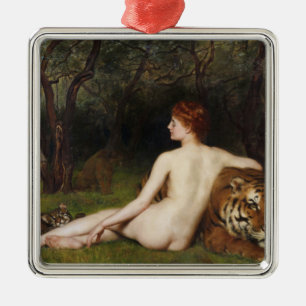 Circe (godin en grote slechte katten) (door John C Metalen Ornament