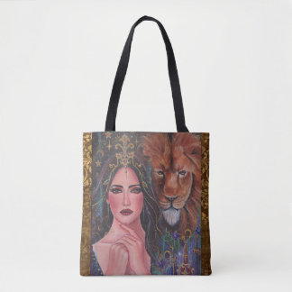 Circe godin met Leeuw door Renee Lavoie Tote Bag