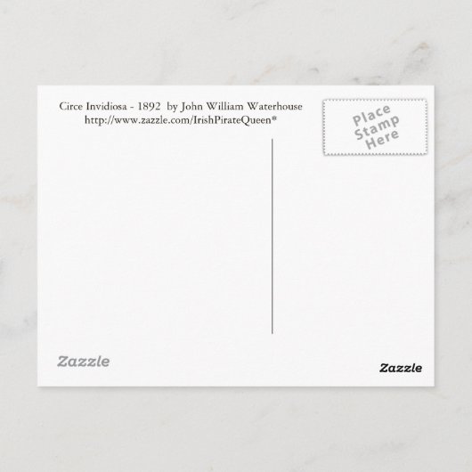 Circe Invidiosa - 1892  by John William Waterhouse Briefkaart (Achterkant)