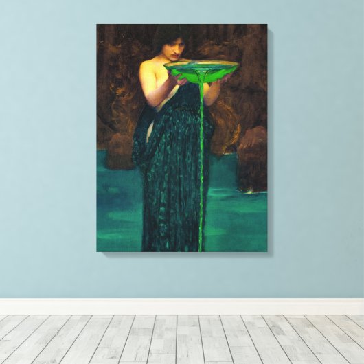 Circe Invidiosa, 1892 by John William Waterhouse Canvas Afdruk (Insitu (Houten vloer))