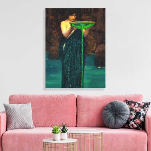 Circe Invidiosa, 1892 by John William Waterhouse Canvas Afdruk (Insitu (Woonkamer))