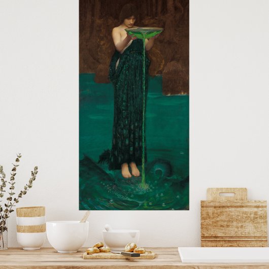 Circe Invidiosa (1892) van John William Waterhouse Poster (Keuken)