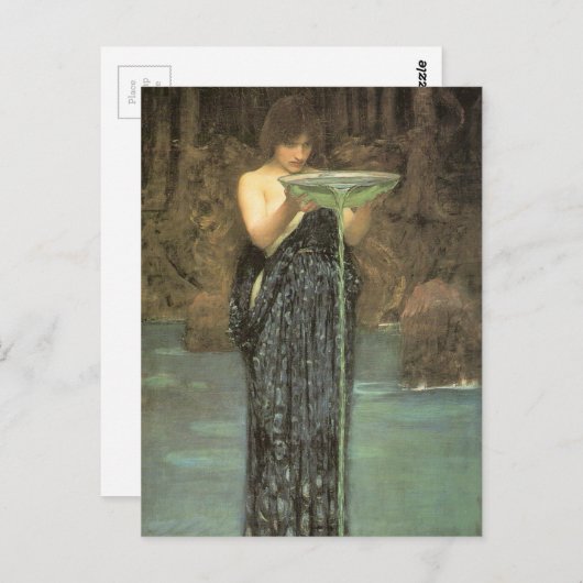 Circe Invidiosa by J W Waterhouse 1892 Briefkaart (Voorkant / Achterkant)