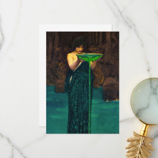 Circe Invidiosa door John William Waterhouse Bedankkaart (Voorkant / Achterkant in situ)