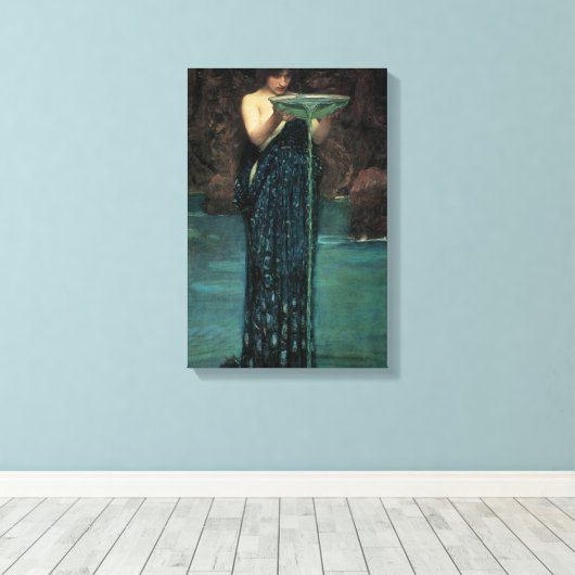 Circe Invidiosa door John William Waterhouse Canvas Afdruk (Insitu (Houten vloer))