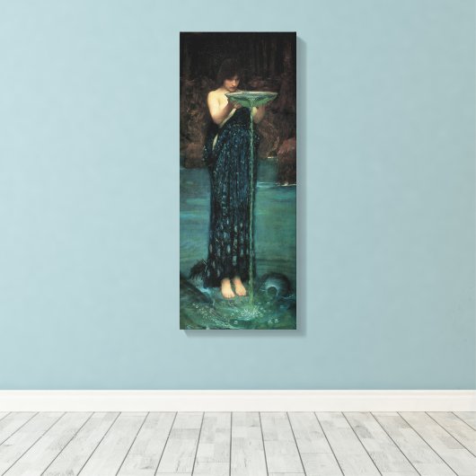 Circe Invidiosa door John William Waterhouse Canvas Afdruk (Insitu (Houten vloer))