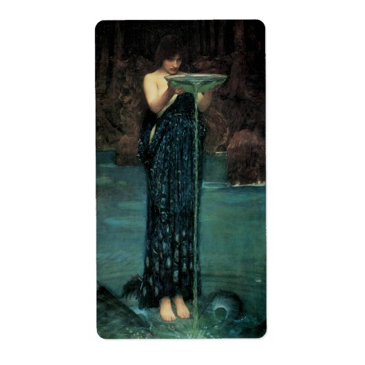 Circe Invidiosa door John William Waterhouse Etiket (Voorkant)