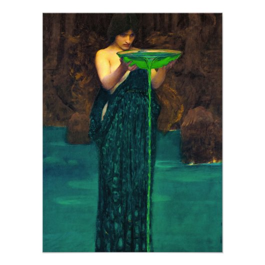 Circe Invidiosa door John William Waterhouse Foto Afdruk (Voorkant)