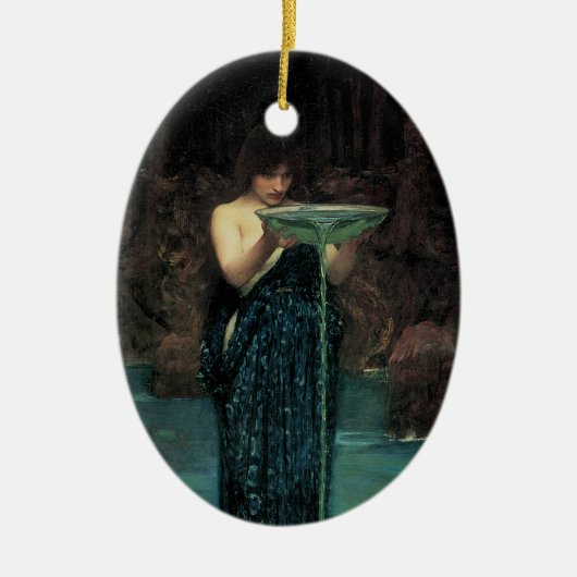 Circe Invidiosa door John William Waterhouse Keramisch Ornament (Voorkant)