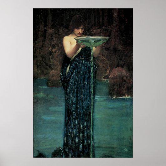 Circe Invidiosa door John William Waterhouse Poster (Voorkant)