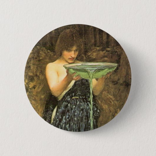 Circe Invidiosa door John William Waterhouse Ronde Button 5,7 Cm (Voorkant)