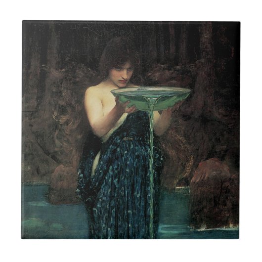 Circe Invidiosa door John William Waterhouse Tegeltje (Voorkant)