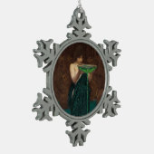 Circe Invidiosa  kunst waterhuis Tin Sneeuwvlok Ornament (Links)