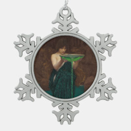 Circe Invidiosa  kunst waterhuis Tin Sneeuwvlok Ornament