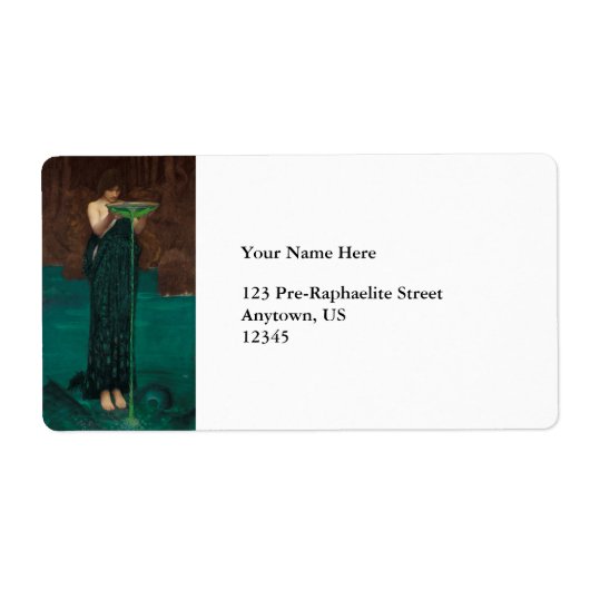 Circe Invidiosa, waterhuis Etiket (Voorkant)