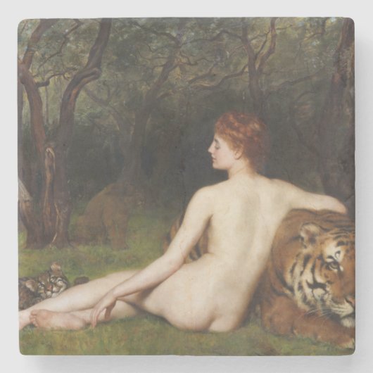 Circe (Magical Sensual Goddess) (by John Collier) Stenen Onderzetter (Voorkant)