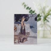 “Circe met luipaarden” van Edmund Dulac Briefkaart (Staand voorkant)