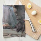 Circe Offer de Cup aan Odysseus, waterhuis Theedoek (Quarter Fold)