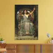 Circe Offering the Cup to Ulysses by JW Waterhouse Canvas Afdruk (Insitu (Woonkamer))