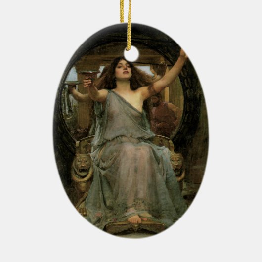 Circe Offering the Cup to Ulysses by JW Waterhouse Keramisch Ornament (Achterkant)