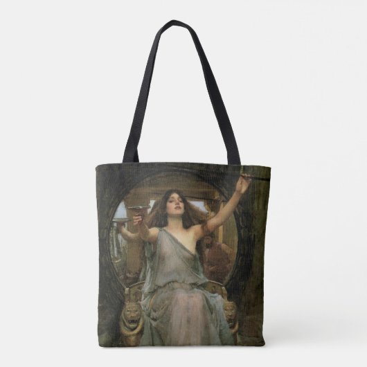 Circe Offering the Cup to Ulysses by JW Waterhouse Tote Bag (Achterkant)